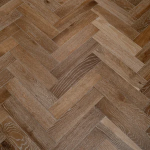 Smoked White – Engineered Oak Herringbone Flooring